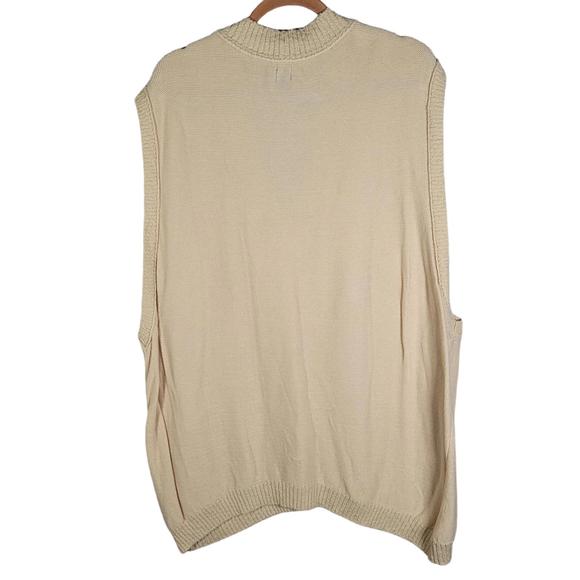 BDG Urban Outfitters Cream Sweater V Neck Oversized Vest Men Size M/L - Picture 2 of 9